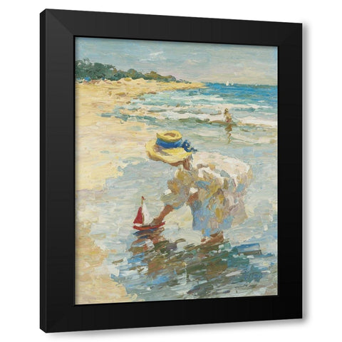 Seaside Summer II Black Modern Wood Framed Art Print by Vitali