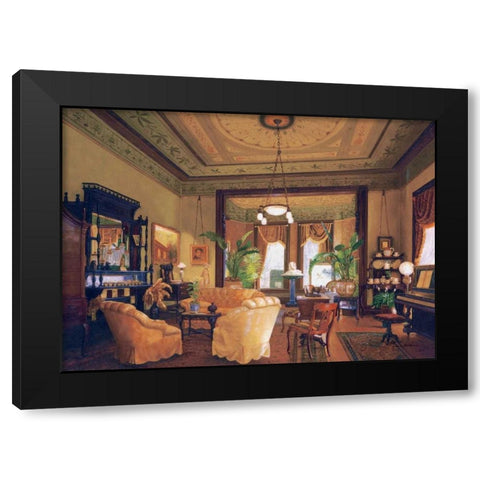 Gold Music Room Black Modern Wood Framed Art Print by Brodie, Ian