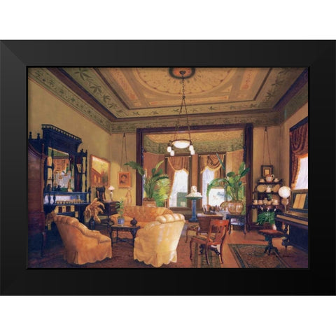 Gold Music Room Black Modern Wood Framed Art Print by Brodie, Ian