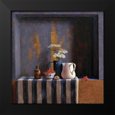 Striped Still Life II Black Modern Wood Framed Art Print by Landa, Julien