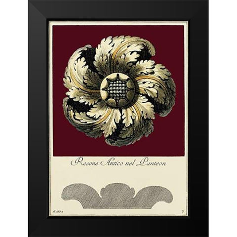 Rosone Antico I Black Modern Wood Framed Art Print by Guerra