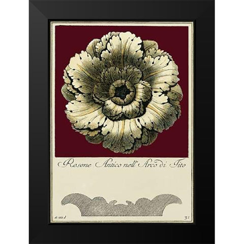 Rosone Antico III Black Modern Wood Framed Art Print by Guerra