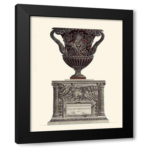 Vaso Antico II Black Modern Wood Framed Art Print with Double Matting by Guerra