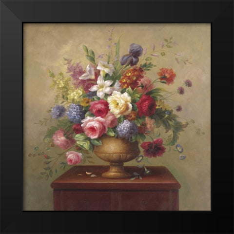 Heirloom Bouquet I Black Modern Wood Framed Art Print by Steiner