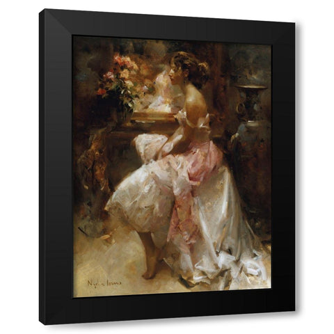 Penumbra II Black Modern Wood Framed Art Print by Lozano, Laura Nydia