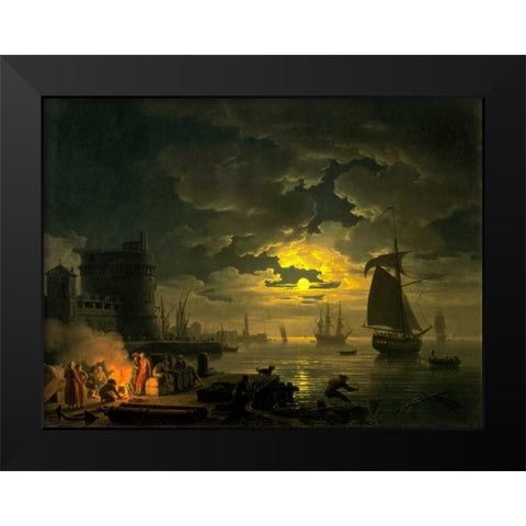 Black Modern Wood Framed Art Print by Vernet, Claude Joseph