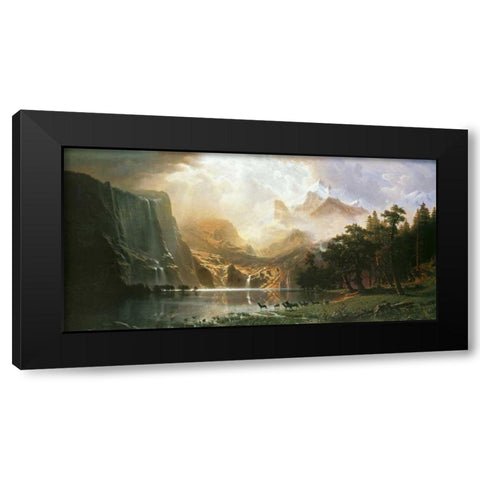 Sierra Nevada in California Black Modern Wood Framed Art Print with Double Matting by Bierstadt, Albert