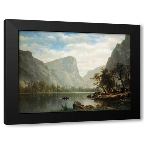 Mirror Lake, Yosemite Valley Black Modern Wood Framed Art Print by Bierstadt, Albert