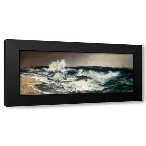 The Much Resounding Sea Black Modern Wood Framed Art Print with Double Matting by Moran, Thomas