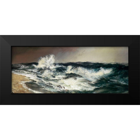 The Much Resounding Sea Black Modern Wood Framed Art Print by Moran, Thomas