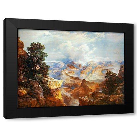 The Grand Canyon 1912 Black Modern Wood Framed Art Print with Double Matting by Moran, Thomas