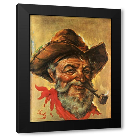 Tombstone Pete Black Modern Wood Framed Art Print by Szabo, Endre