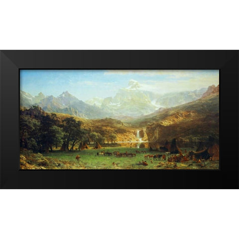 The Rocky Mountains, Landers Peak Black Modern Wood Framed Art Print by Bierstadt, Albert
