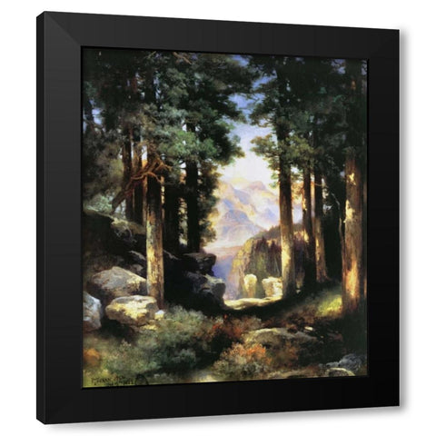 Grand Canyon of the Colorado Black Modern Wood Framed Art Print with Double Matting by Moran, Thomas