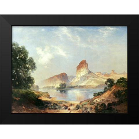 An Indian Paradise Black Modern Wood Framed Art Print by Moran, Thomas