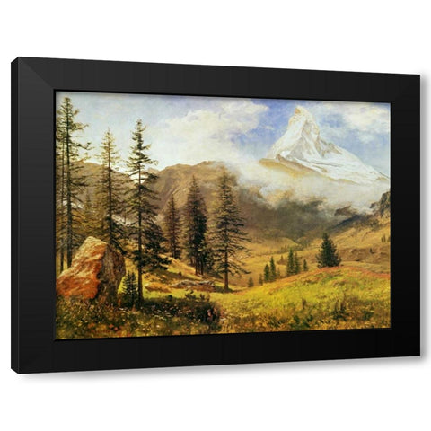 The Matterhorn Black Modern Wood Framed Art Print with Double Matting by Bierstadt, Albert