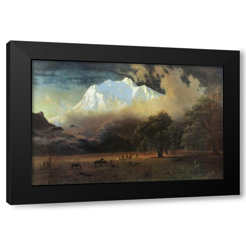 Mount Adams, Washington Black Modern Wood Framed Art Print with Double Matting by Bierstadt, Albert