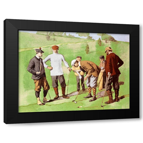 Leg Wrapping Black Modern Wood Framed Art Print with Double Matting by Frost, Arthur Burdett