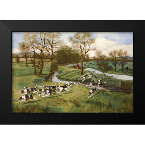 A Hot Scent Black Modern Wood Framed Art Print by Rowlandson, G.D.