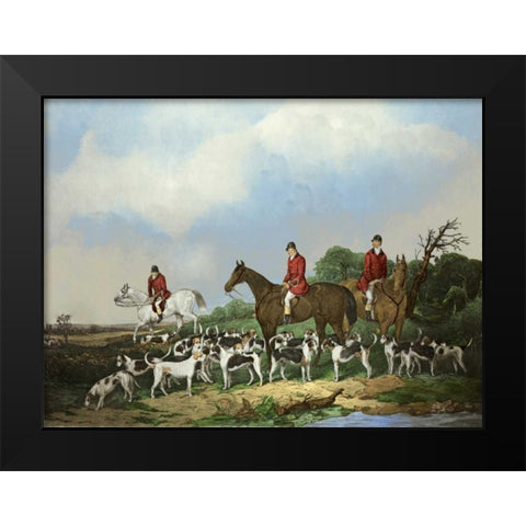 The Old Berkshire Hunt Black Modern Wood Framed Art Print by Goode