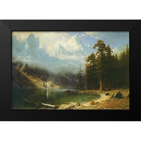 Mount Corcoran Black Modern Wood Framed Art Print by Bierstadt, Albert