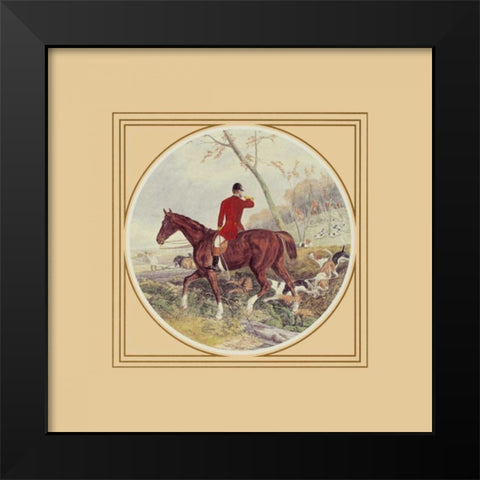 The Call Black Modern Wood Framed Art Print by Anonymous