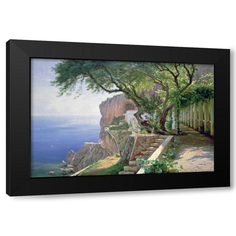 Amalfi Black Modern Wood Framed Art Print with Double Matting by Aagaard, Carl Frederic
