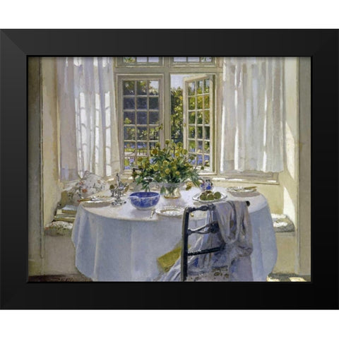 The Morning Room Black Modern Wood Framed Art Print by Adam, Patrick William
