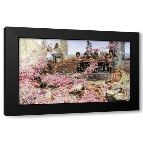 The Roses of Heliogabalus Black Modern Wood Framed Art Print by Alma-Tadema, Sir Lawrence