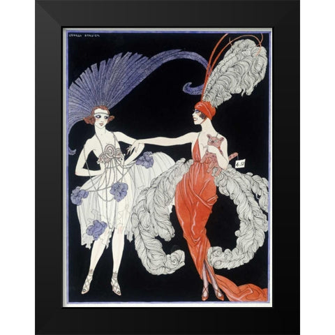 The Purchase Black Modern Wood Framed Art Print by Barbier, Georges