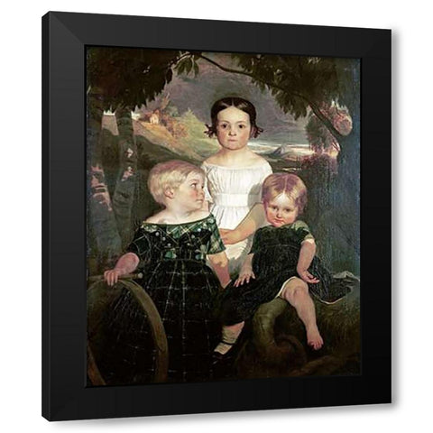 The Bromley Children Black Modern Wood Framed Art Print with Double Matting by Brown, Ford Maddox