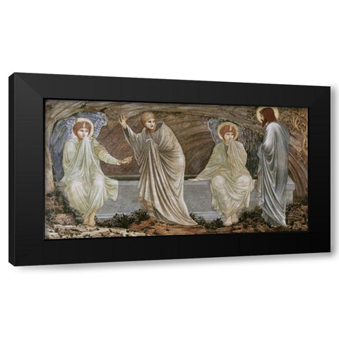 The Morning of The Resurrection Black Modern Wood Framed Art Print by Burne-Jones, Sir Edward