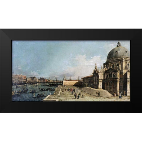 The Entrance To The Grand Canal, Venice Black Modern Wood Framed Art Print by Canal, Giovanni Antonio