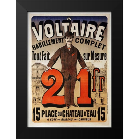 A Voltaire Black Modern Wood Framed Art Print by Cheret, Jules