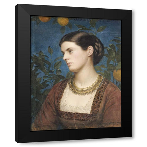 Katrine, Countess Cowper Black Modern Wood Framed Art Print by Clifford, Edward