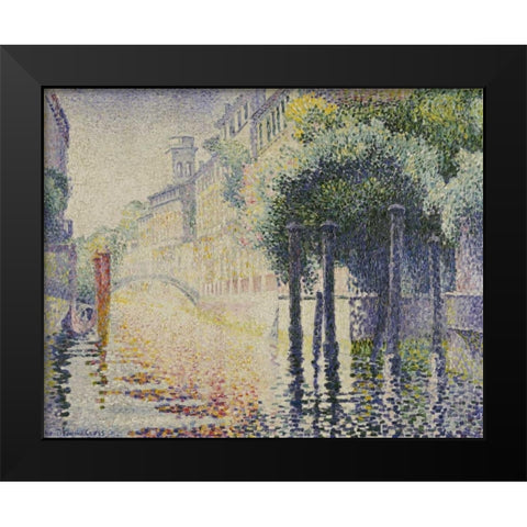 Rio San Trovaso, Venice Black Modern Wood Framed Art Print by Cross, Henri Edmond