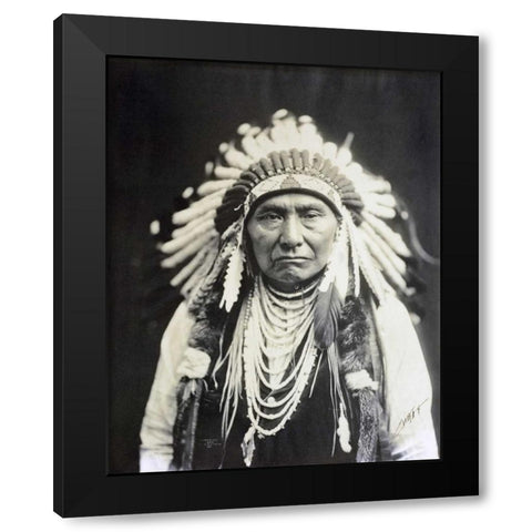 Chief Joseph, Nez Perce, 1903 Black Modern Wood Framed Art Print with Double Matting by Curtis, Edward S.
