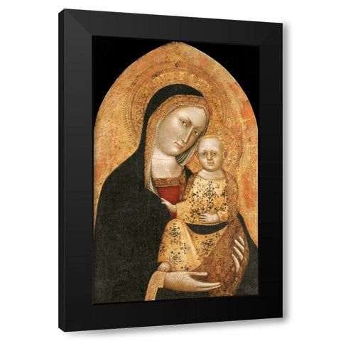 The Madonna and Child Black Modern Wood Framed Art Print by Da Pisa, Giovanni Di Nicola