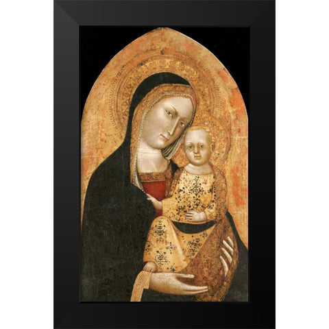The Madonna and Child Black Modern Wood Framed Art Print by Da Pisa, Giovanni Di Nicola