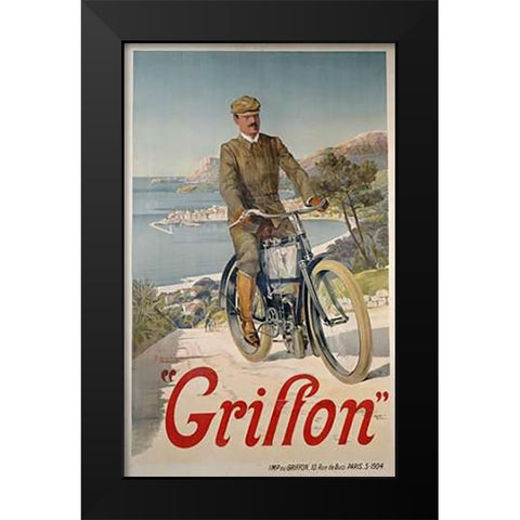 Griffon Black Modern Wood Framed Art Print by d Alesi, Hugo