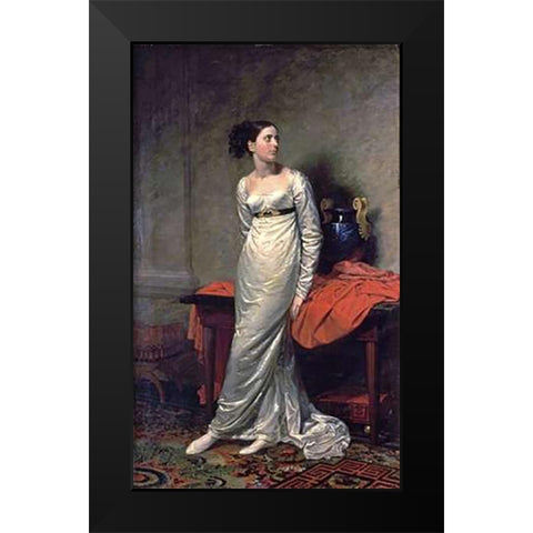 Portrait of Mrs White Black Modern Wood Framed Art Print by Dawe, George