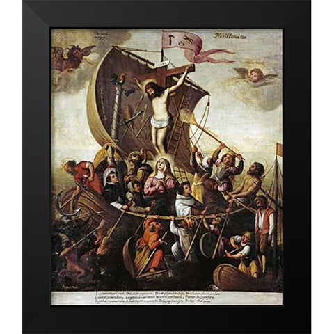 The Boat of Museumistian Patience Black Modern Wood Framed Art Print by De Loarte, Alejandro