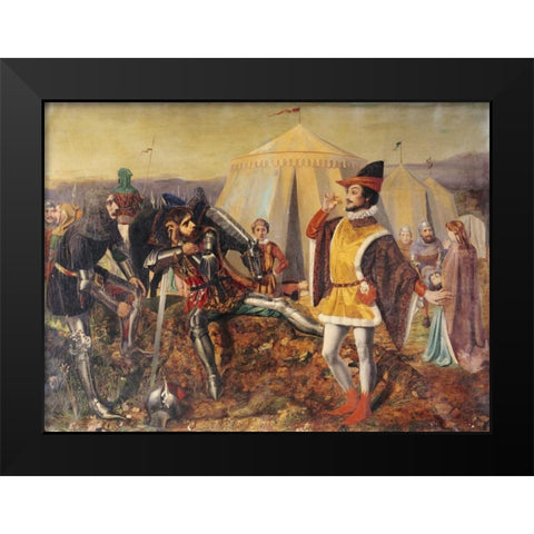 The Dauphin of France Black Modern Wood Framed Art Print by Deverell, Walter Howell