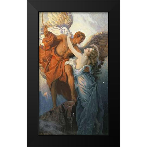 Day and The Dawnstar Black Modern Wood Framed Art Print by Draper, Herbert James