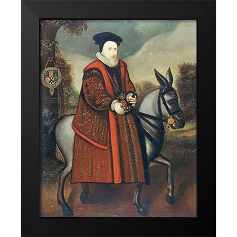 William Cecil, 1st Baron Burghley Black Modern Wood Framed Art Print by English School