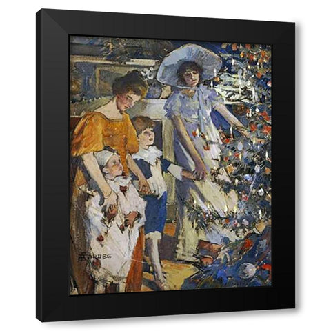 The Museumistmas Tree Black Modern Wood Framed Art Print by Stanhope Forbes, Elizabeth Adela