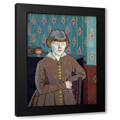 Miss Ruth Doggett Black Modern Wood Framed Art Print with Double Matting by Gilman, Harold