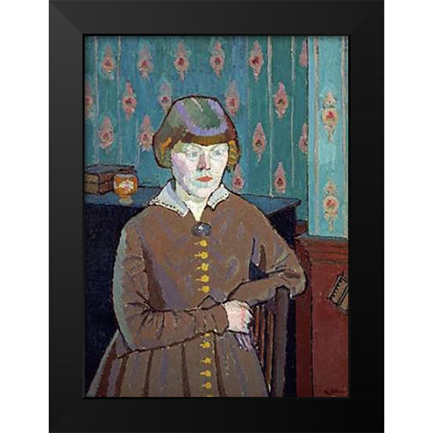 Miss Ruth Doggett Black Modern Wood Framed Art Print by Gilman, Harold