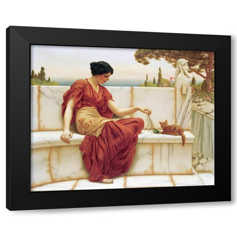 The Favourite Black Modern Wood Framed Art Print by Godward, John William