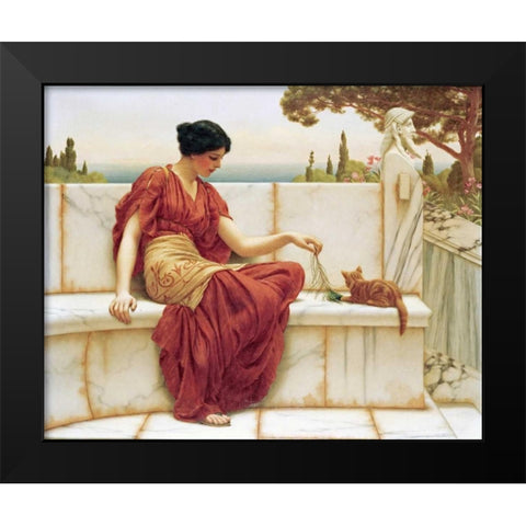 The Favourite Black Modern Wood Framed Art Print by Godward, John William